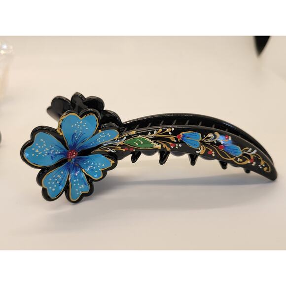Lacquerware Tong\'s by Linda Flowers Butterfly Hairclip Hair Clip Set of 3 main image 6